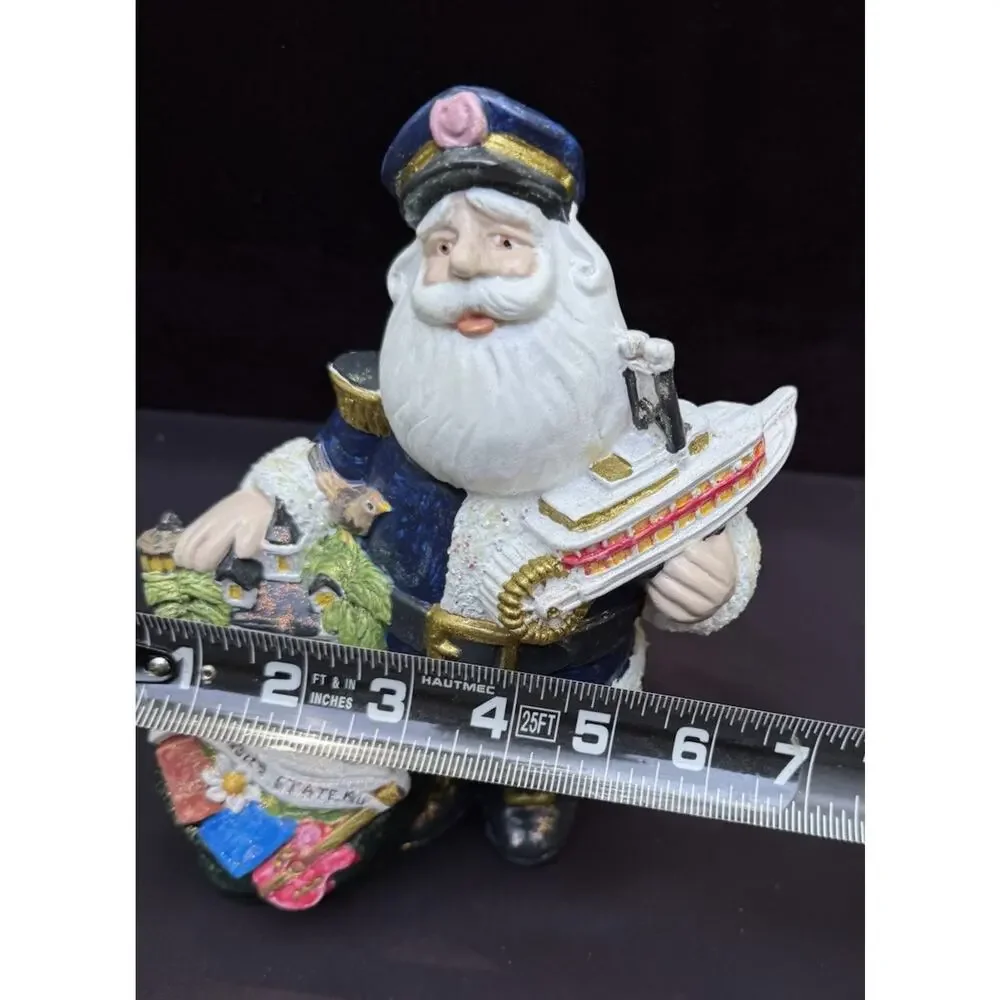 Mississippi State Santa Claus Painted Ceramic Handmade